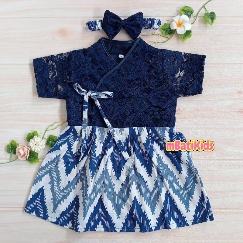 Hanbok Anak / Hanbok Batik / Hanbok Brokat warna Navy