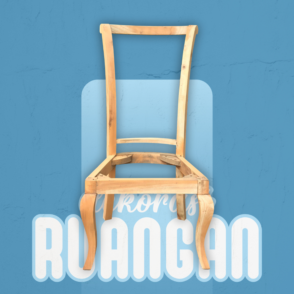 KURSI MAKAN GARENG KAYU MAHONI MINIMALIS