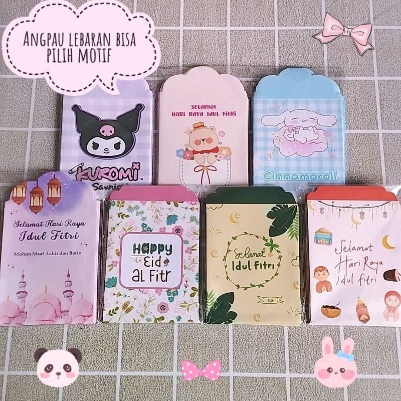 

Amplop lebaran 10pcs Bisa pilih motif /angpao lebaran kuromi