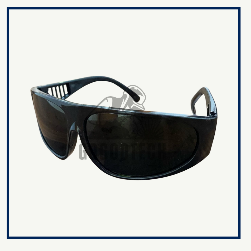 KACAMATA LAS SAFETY HITAM PEKAT ANTI RADIASI / ANTI PECAH HITAM PEKAT