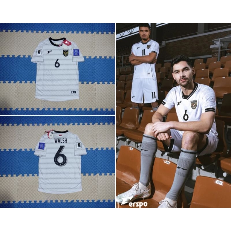Jersey Timnas Indonesia Away 2025 - 2026 Original Erspo Supporter Edition Full Patch & Nameset