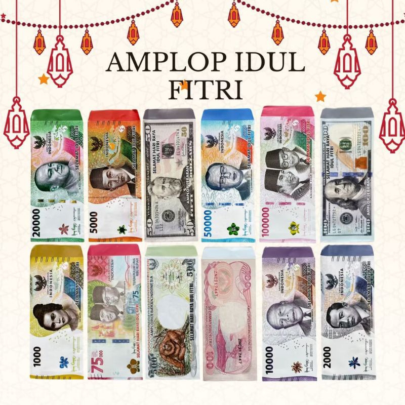

Amplop Lebaran Motif Uang Isi 10pcs × 3Pack - DAPAT 3PACK
