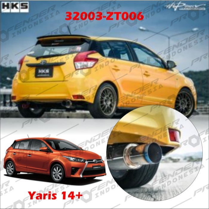 Aksesoris Muffler Exhaust Knalpot HKS - TOYOTA - Yaris 13+ Lele - Hi power Ti (Titanium Tailpipe) - 