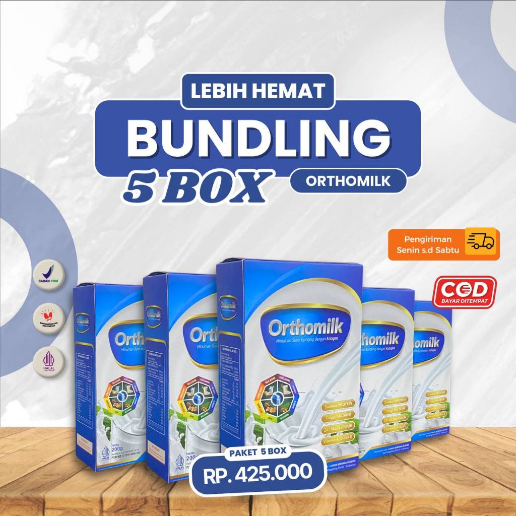 

(PAKET HEMAT) 5 Susu Orthomilk Suplemen untuk Tulang dan Sendi