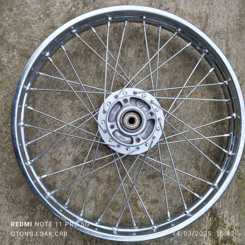 Velg Depan Supra X 125 Lubang piringan cakram 4 Tromol Original Jari Jari dan stelan baru