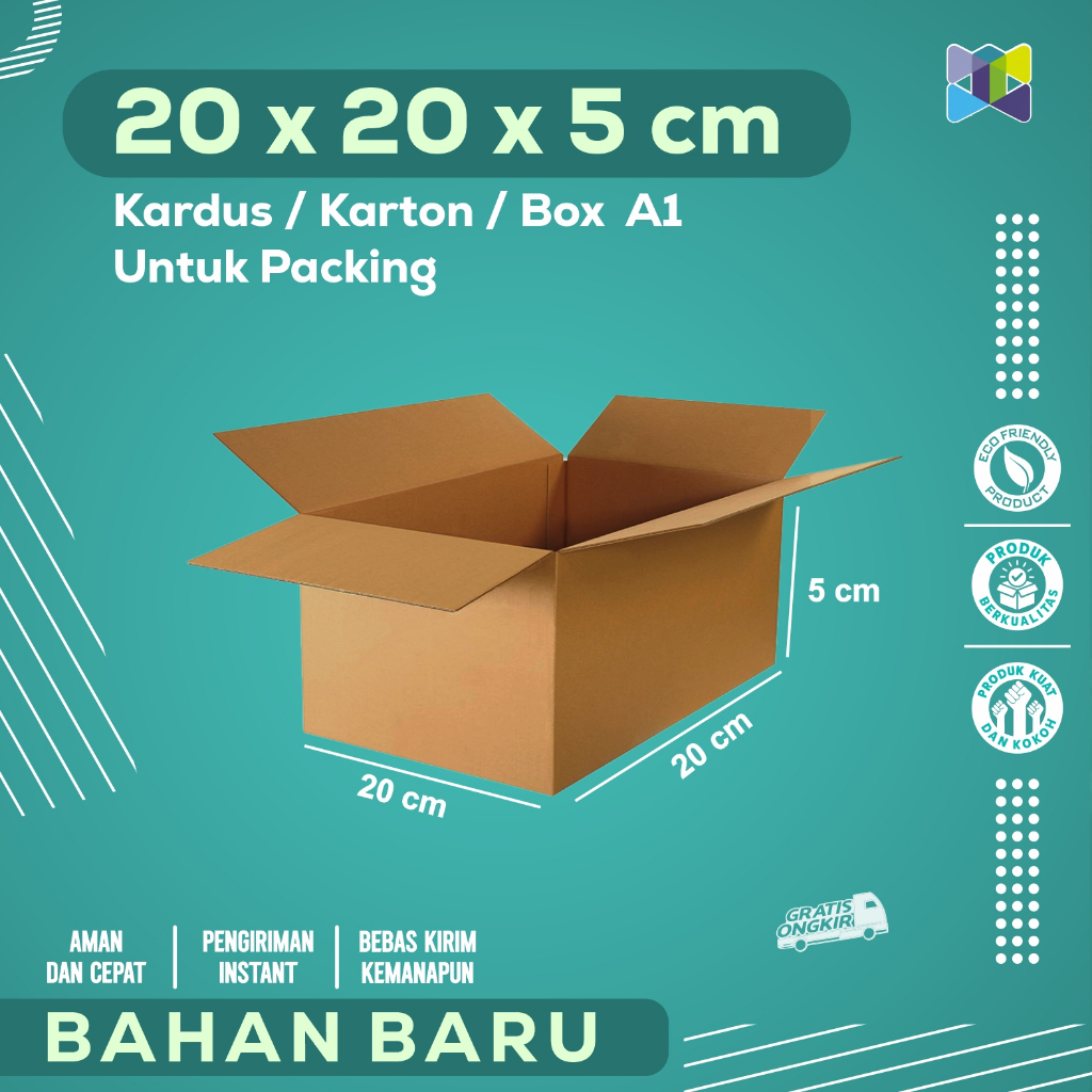 

Box Packing 20x20x5 / Kardus Packing / Karton Packing cocok untuk Aksesoris, Skincare, Pakaian, Elektronik, Barang Pecah Belah, Dokumen, Buku dengan Harga home industri langsung.