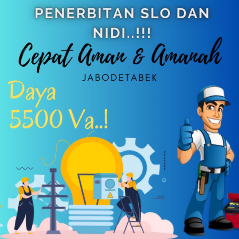 

SLO NIDI DAYA LISTRIK 5500 VA - JABODETABEK