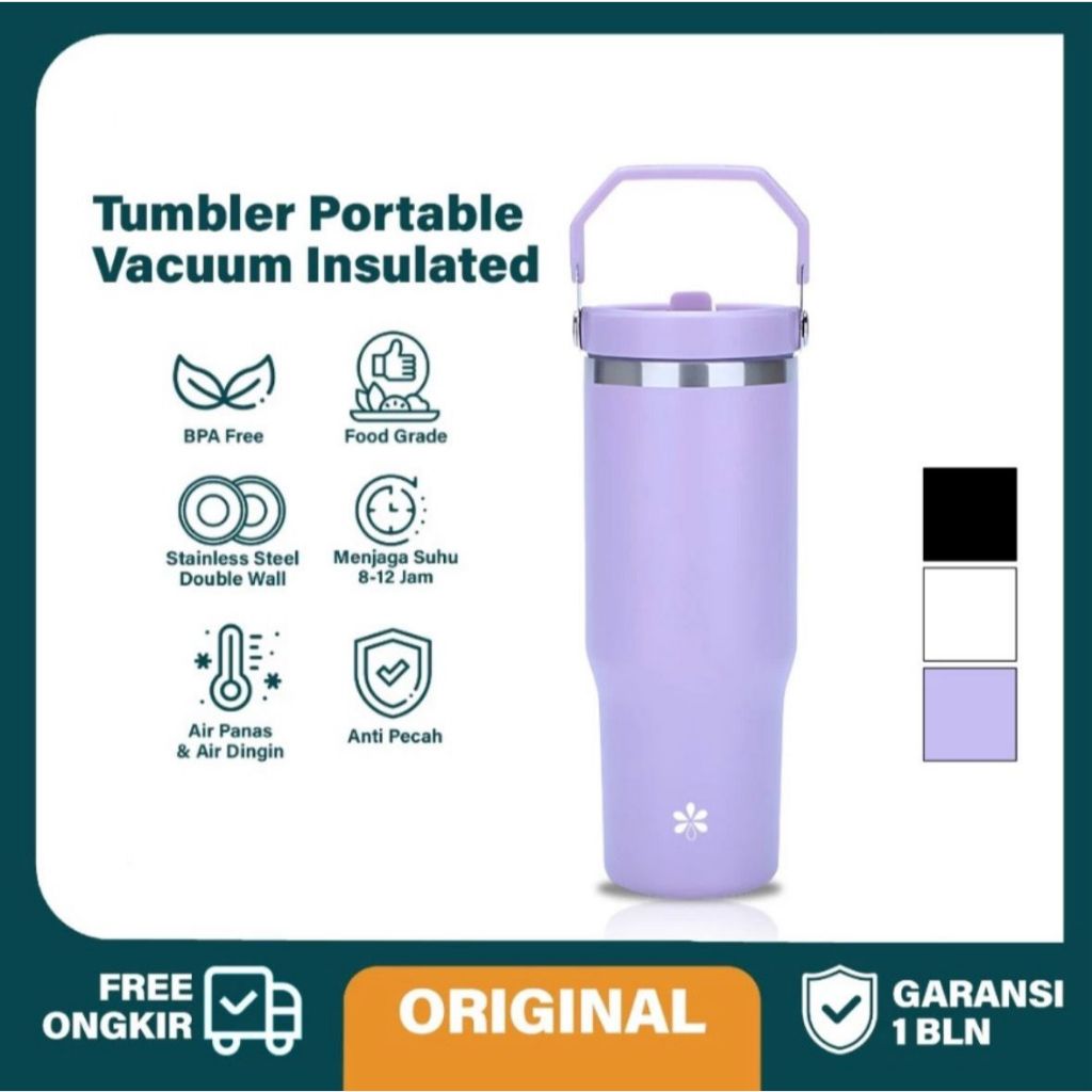 BOTOL AIR TUMBLER TERMOS STAINLESS STEEL THERMOS CUP 900 ML