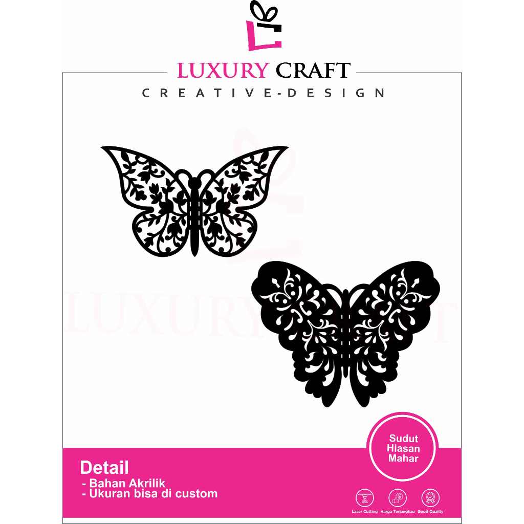 Hantaran Mahar Akrilik Mirror Gold