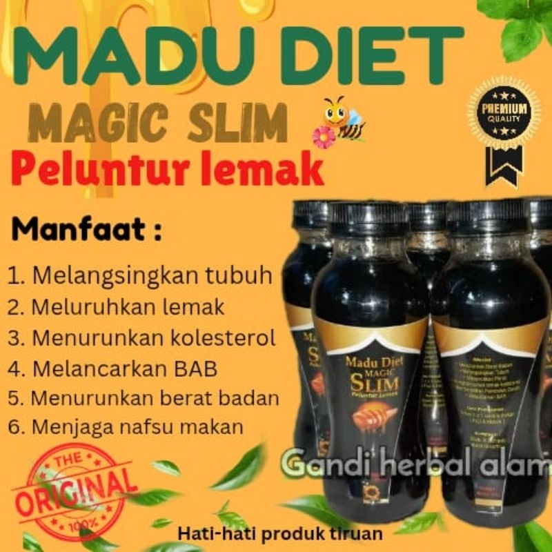 Madu diet magic slim herbal original ampuh untuk membantu melunturkan lemak dan detox