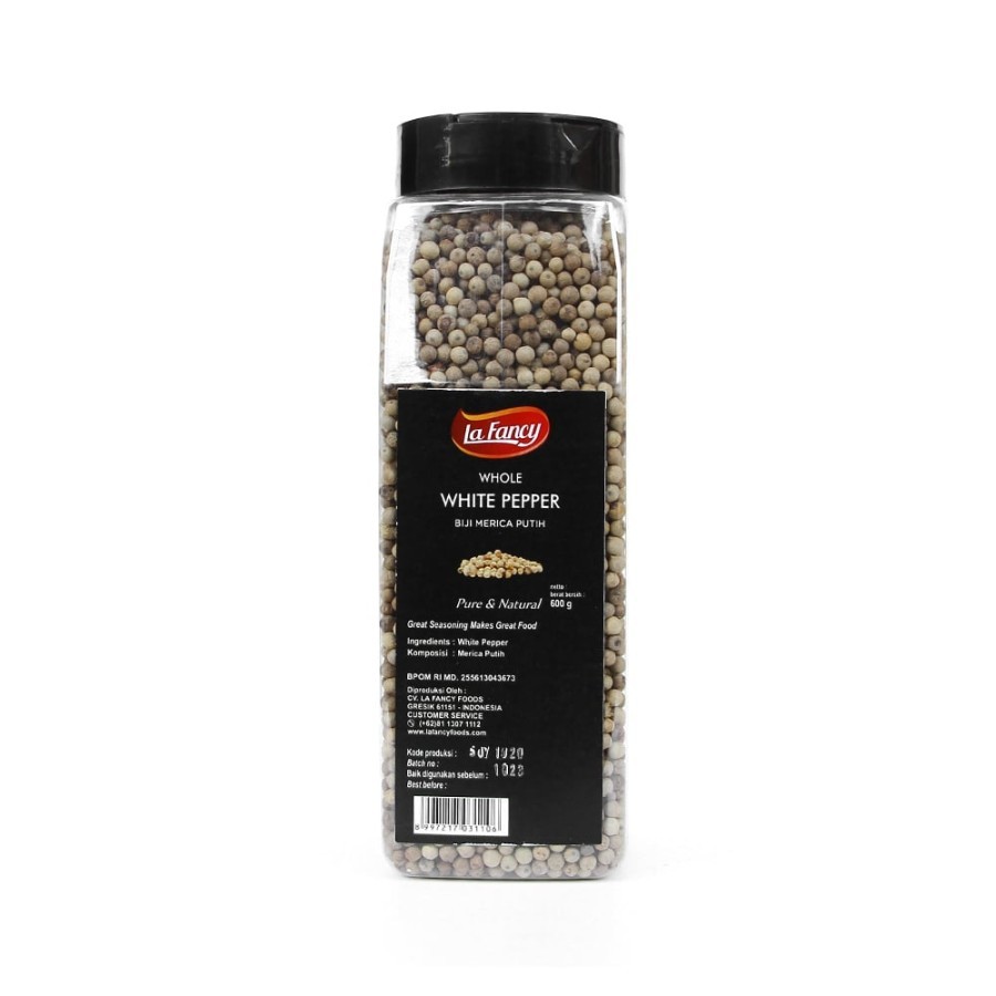 

White Pepper Whole La Fancy / Lada Putih Utuh La Fancy - 600 Gram