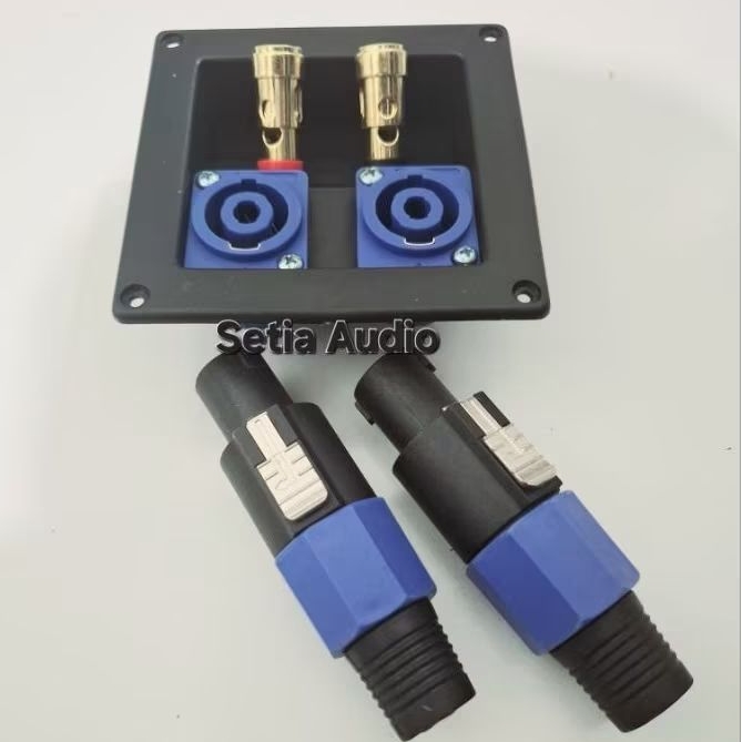 1 Set terminal Speaker 2in1 Binding post Gold pencet+jek spikon 2 pcs