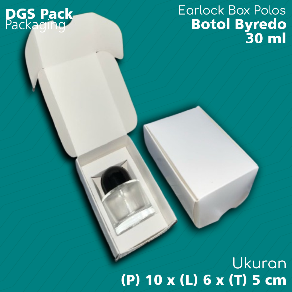 

Box Earlock Polos ukuran P x L x T : 10 x 6 x 5 cm untuk botol byredo 30ml