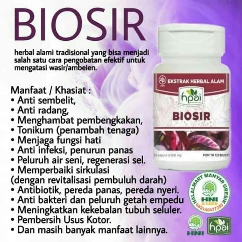 BIOSIR PRODUK HNI-HPAI | ORIGINAL | OBAT HERBAL | SEHAT & ALAMI