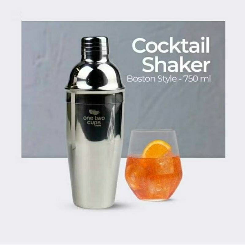 Cocktail Shaker Stainless Steel Premium 750ML Gelas Pengocok Minuman Koktail Teh Kopi Sirup Alkohol 