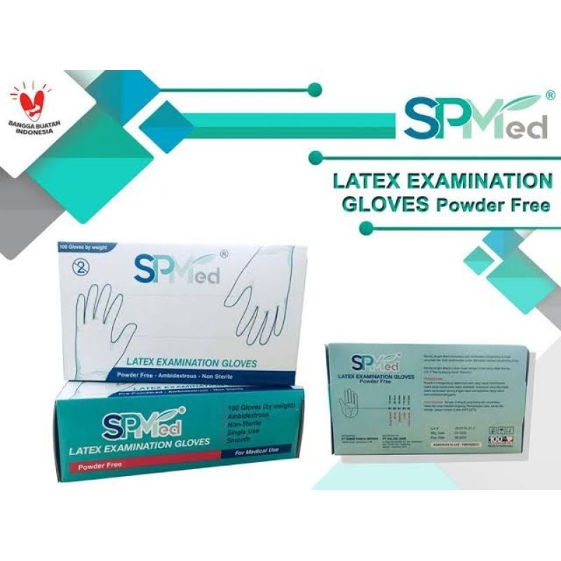 Latex SPMed Gloves / Sarung Tangan Karet / disposable gloves / safegloves / Handscoon Medis / sarung