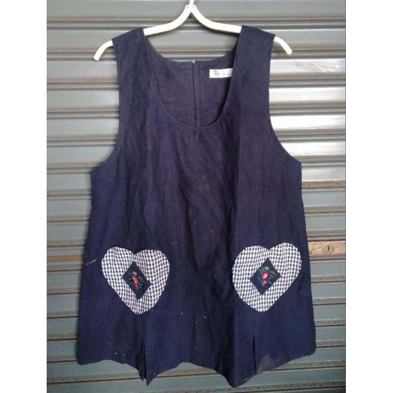 KD925B dress tanpa lengan cewek remaja preloved