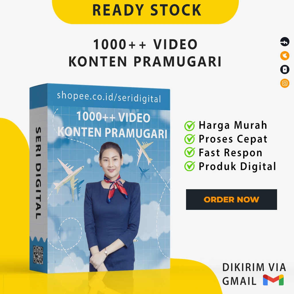 1000++ VIDEO KONTEN PRAMUGARI - Video Konten Viral Siap Upload