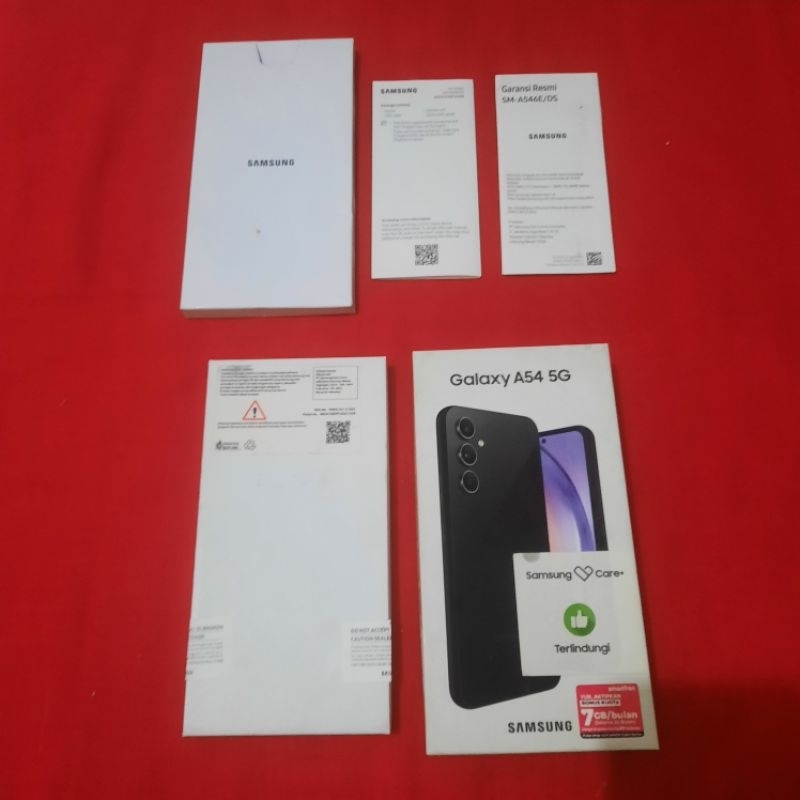 dus box samsung galaxy a54 5G awesome graphite original 100% copotan sein lengkap manual book