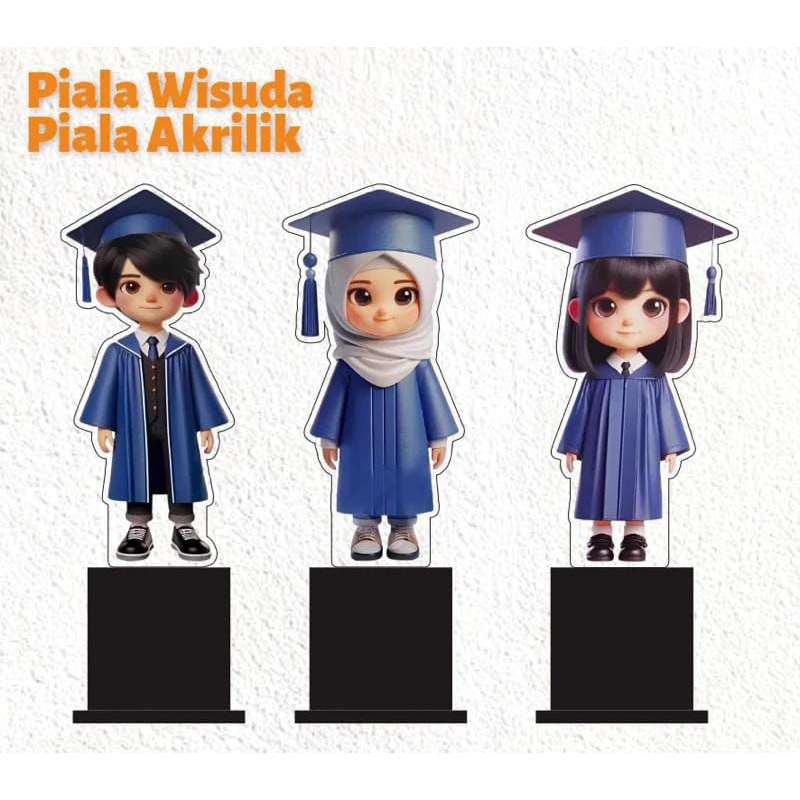 Piala Wisuda Akrilik Custom Piala Wisuda Anak