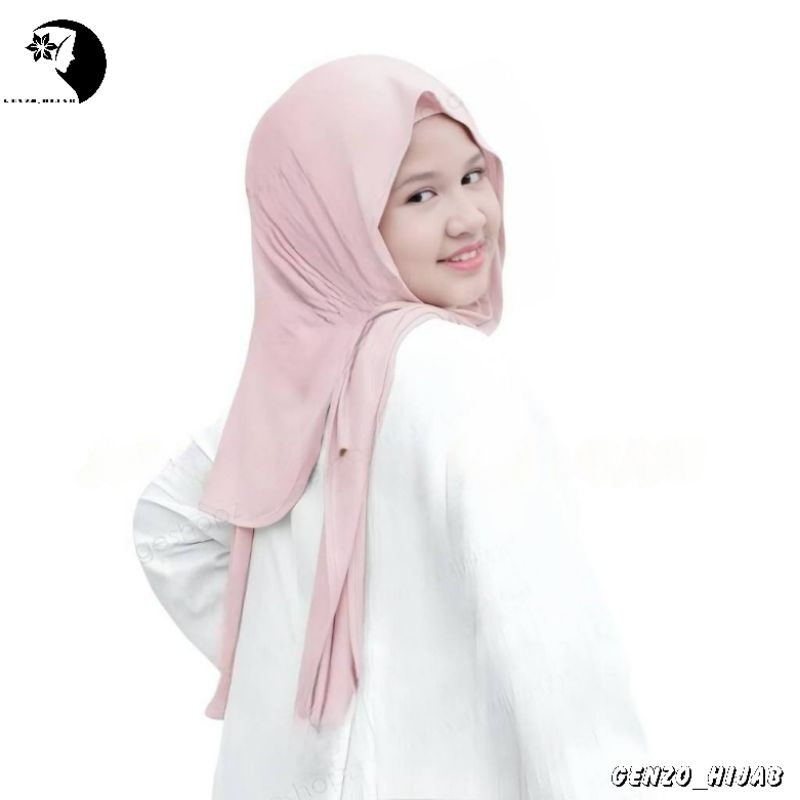 Pashmina oval kaos rayon anak / pashmina oval anak / hijab instan anak