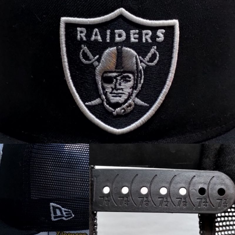 Topi RAIDERS New Era 9FIFTY x NFL Trucker Snapback Authentic Original Second PL