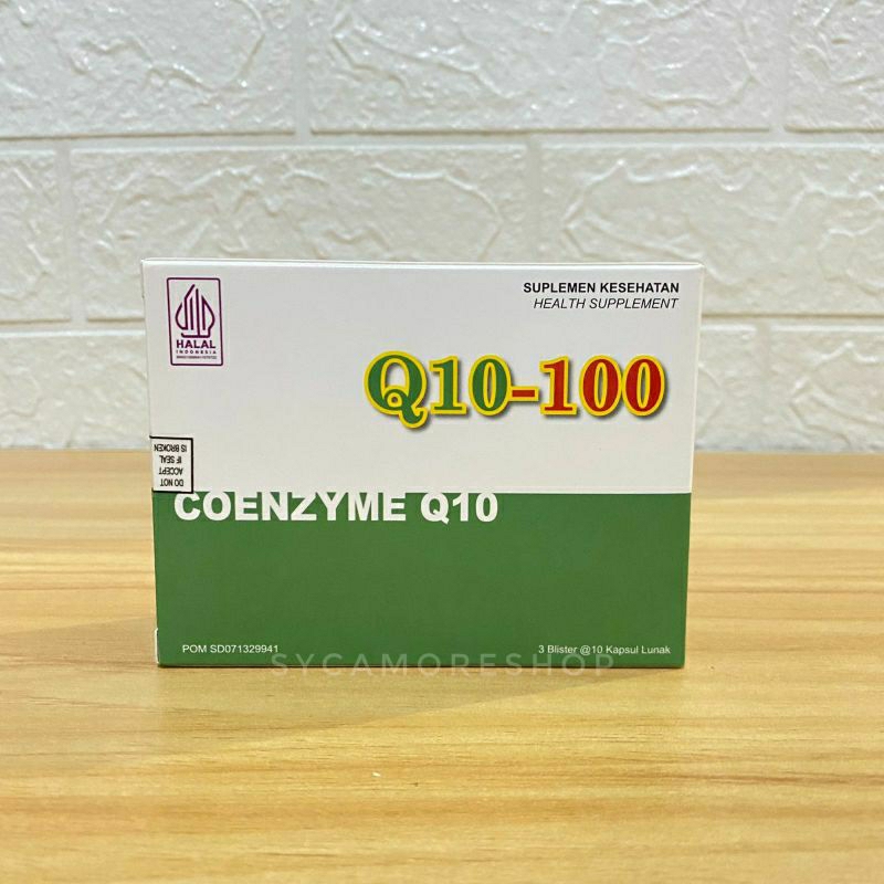 Q10-100 Coenzyme Q10 100mg Suplemen Antioksidan kesehatan jantung