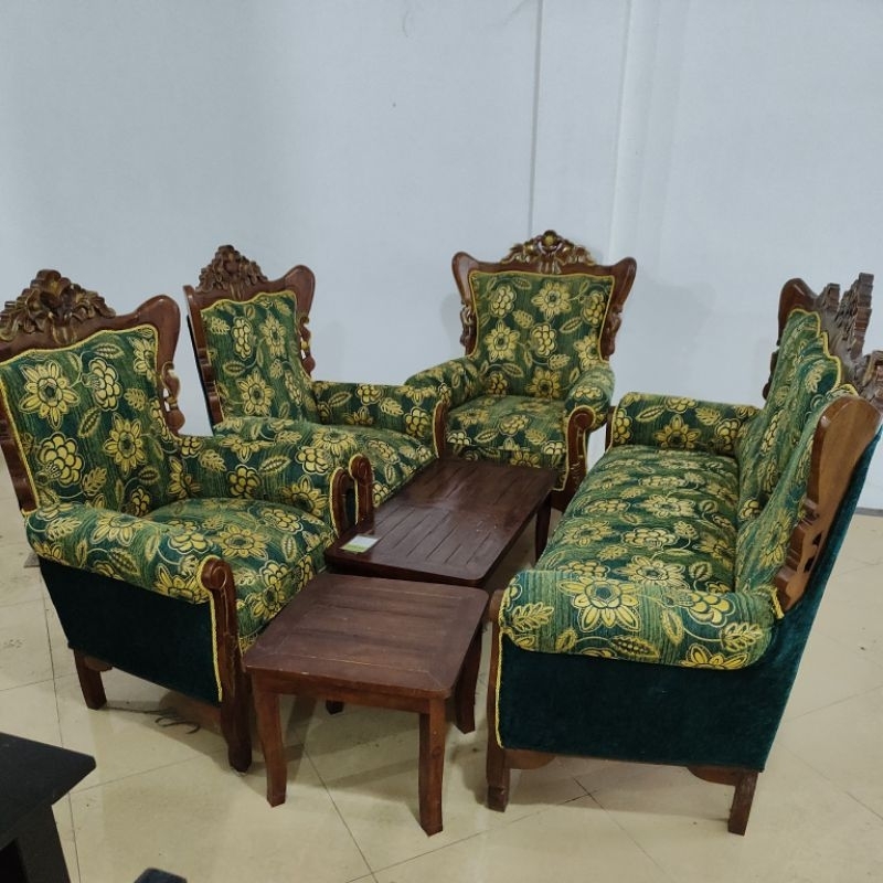 Set Kursi Tamu Jepara 3111 + Meja Panjang + Meja Kecil