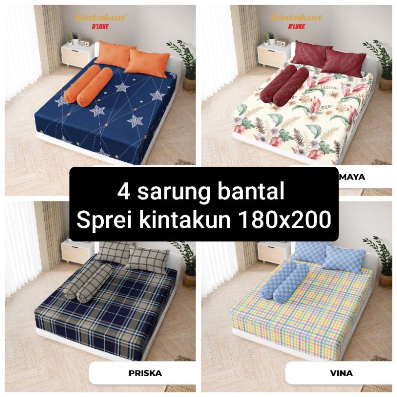 SPREI KINTAKUN 180X200 BANTAL 4 KINTAKUN DELUXE / KINTAKUN DELUXE SPREI BANTAL 4 KINTAKUN