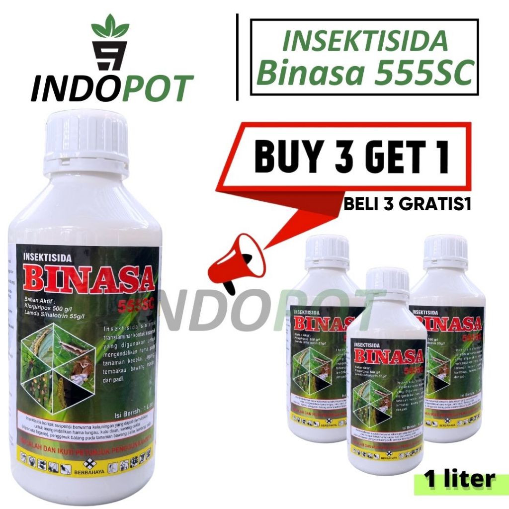 BINASA 555 SC Insektisida Pengendali Hama Serangga Tanaman Kedelai Jagung