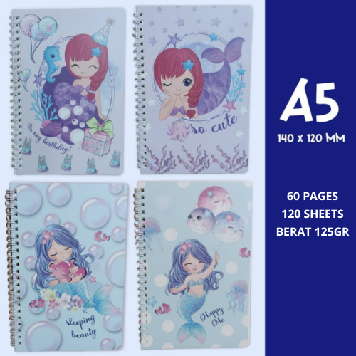 

[1PCS] NOTEBOOK RING JUMBO KARAKTER LUCU/NOTEBOOK BUKU DIARY A5