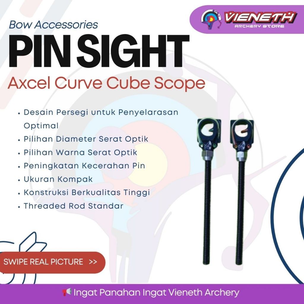 AXCEL CURVE CUBE SCOPE 8MM GREEN & RED PIN