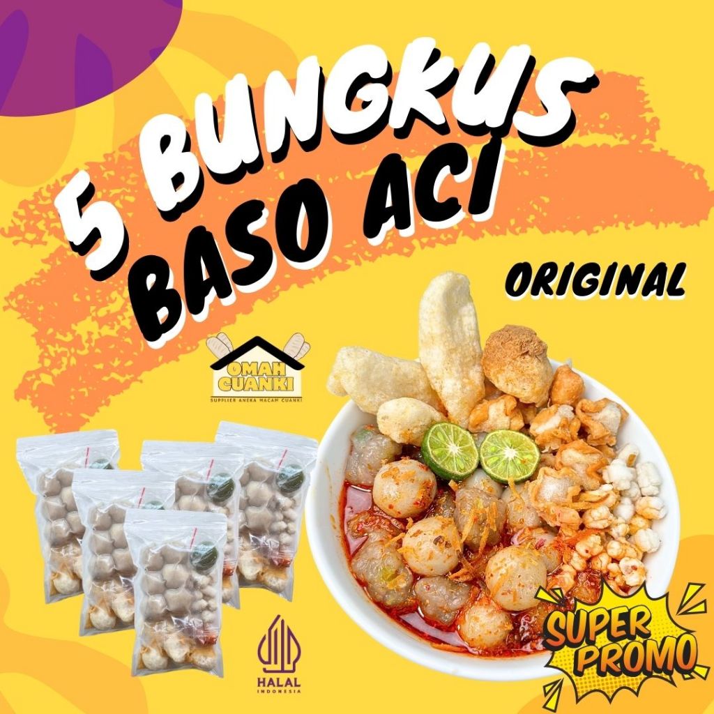 

5 BUNGKUS BASO ACI INSTAN ORIGINAL FOOD KALDU HOTPOT INSTAN