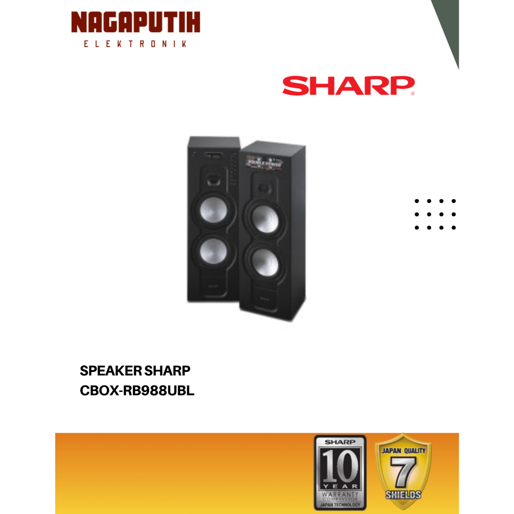 SPEAKER ACTIVE SHARP CBOX-RB988UBL GARANSI RESMI