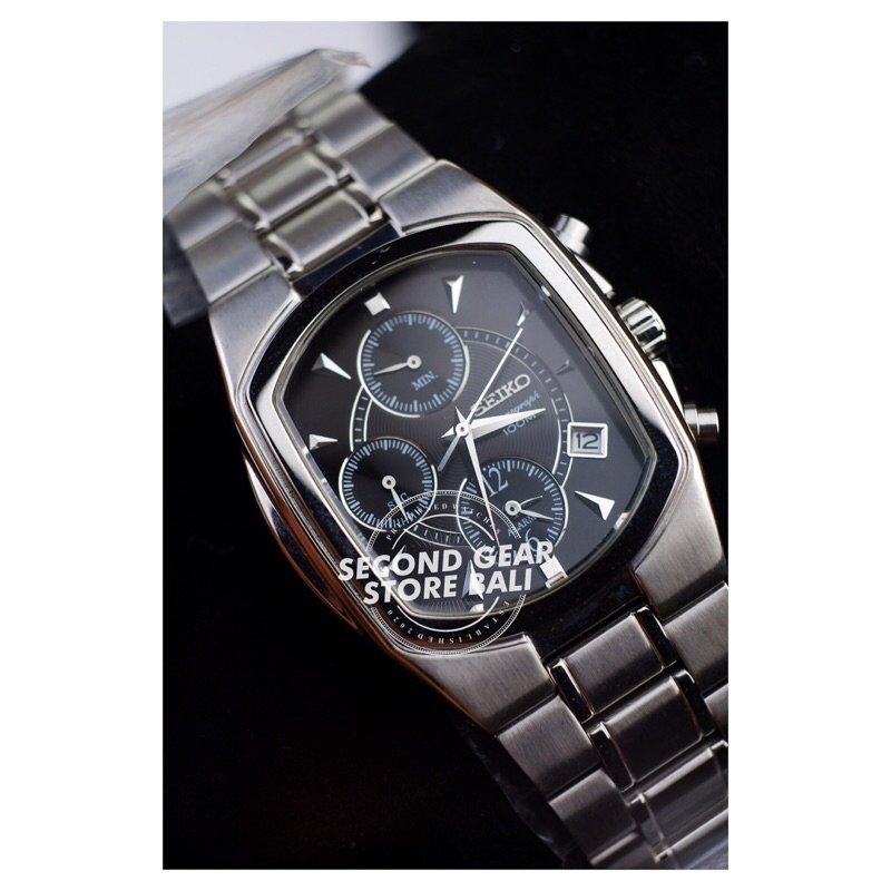 jam tangan seiko chronograph alarm 100m sna539p1