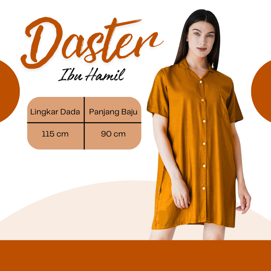 Baju Daster Ibu Hamil -  Daster Menyusui Jumbo - daster ibu menyusui kancing depan