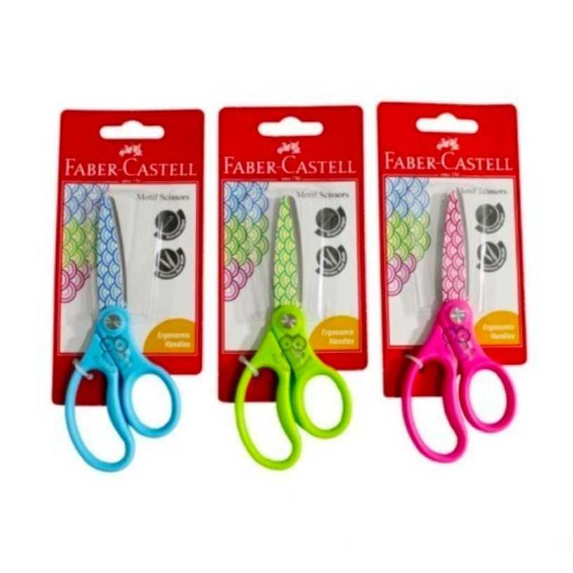 

faber castell gunting motif scissors / gutning motif lucu