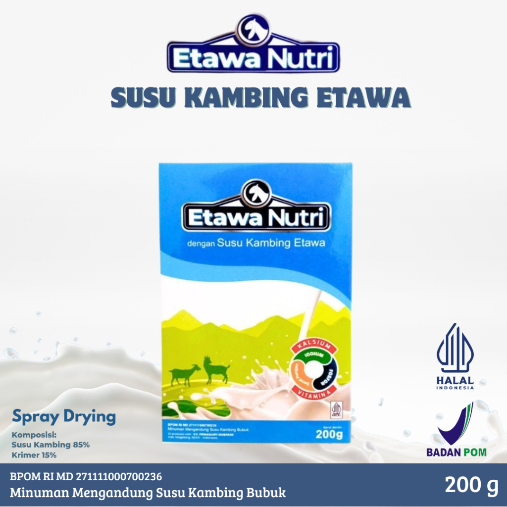 

Susu Kambing Bubuk Etawa Nutri Plus Krimer Rasa Original 1 Box Isi 200 gram