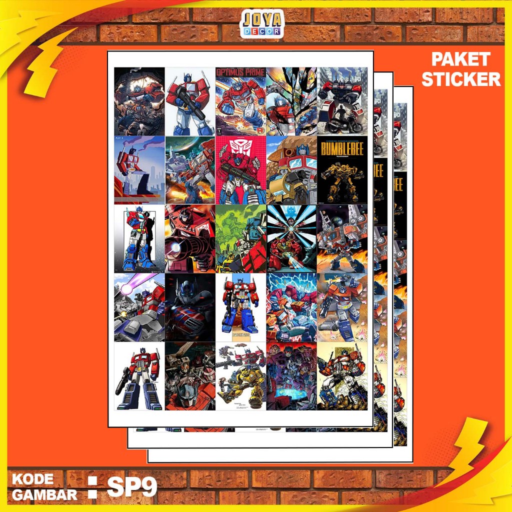 STICKER BUMBLEBEE / STIKER BUMBLEBEE / PAKET STIKER BUMBLEBEE PER 25 PCS / KODE GAMBAR SP9
