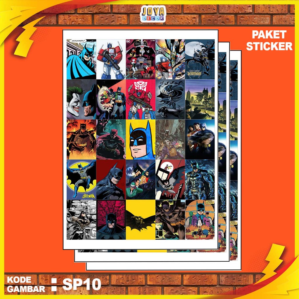 

STICKER BATMAN / STIKER GAMBAR BATMAN / PAKET STIKER BATMAN PER 25 PCS / KODE GAMBAR SP10