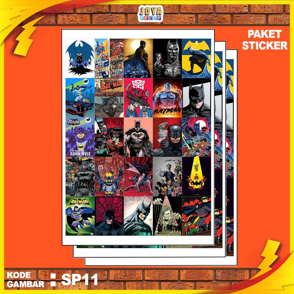 

STICKER BATMAN / STIKER GAMBAR BATMAN / PAKET STIKER BATMAN PER 25 PCS / KODE GAMBAR SP11