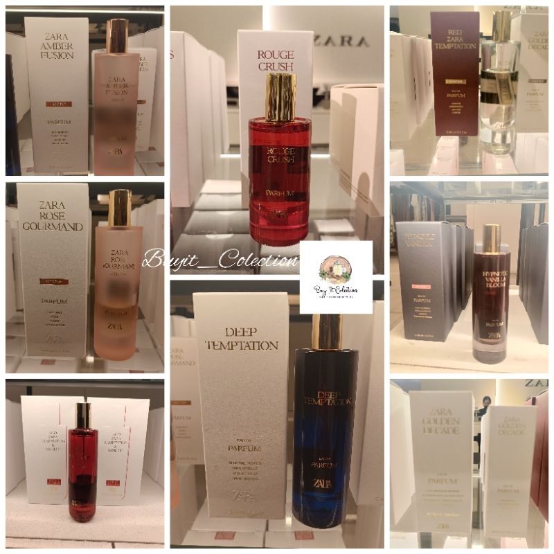 PARFUM ZARA EDP ROSE GOURMAND/GOLDEN DECADE/AMBER FUSHION/PERPETUAL OUD/SUBLIME EPOQUE/PEACH GLOW/MA