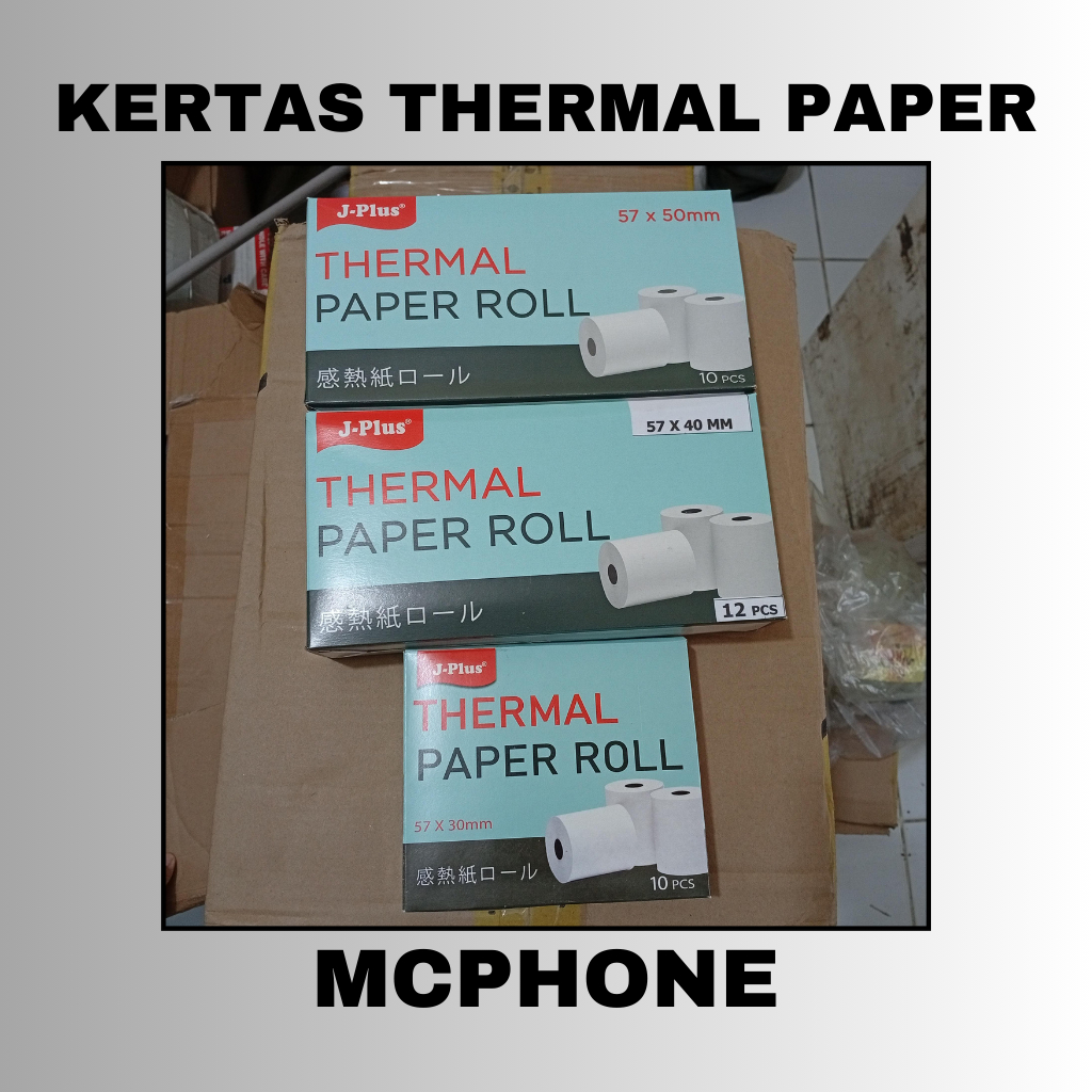 

Kertas Kasir Thermal Paper MERK JPLUS || CORELESS || FULL KERTAS