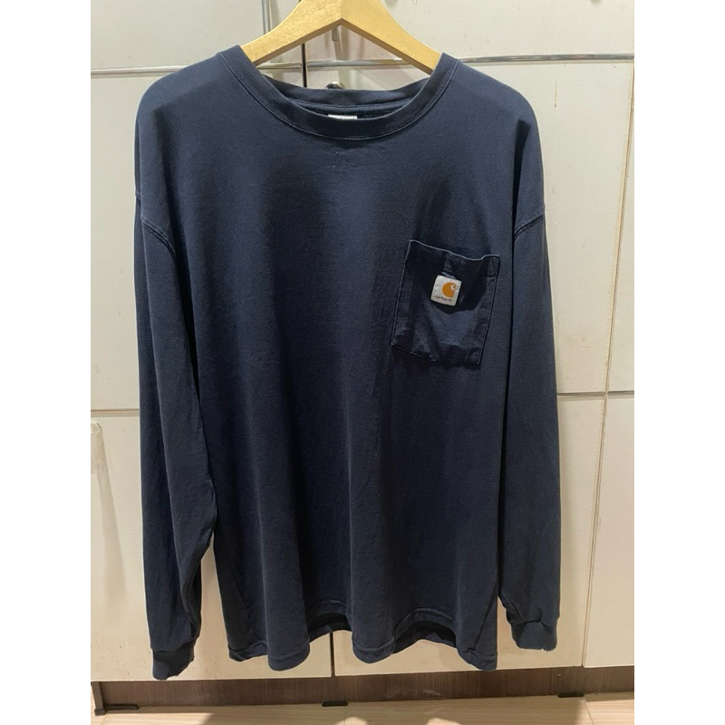 kaos long sleeve carhartt navy