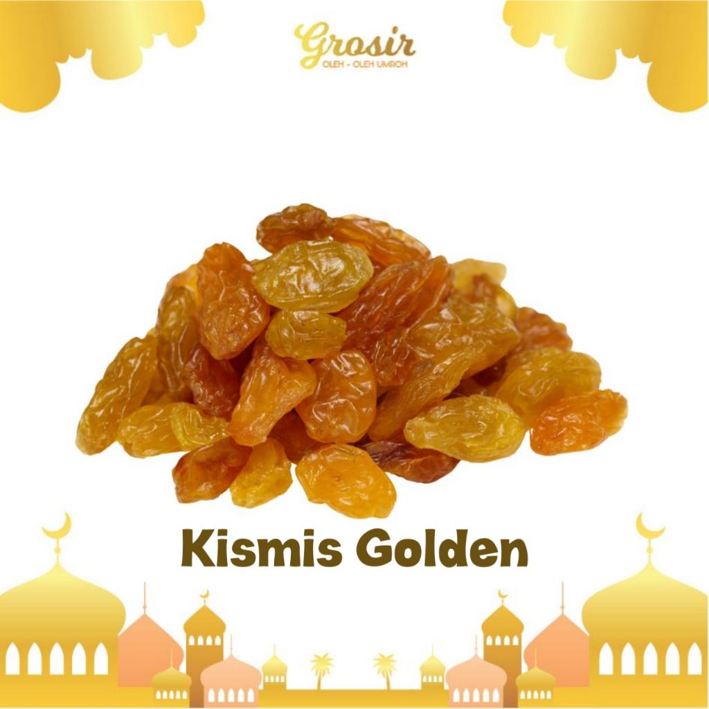 

Kismis Asam Manis Golden Raisin Enak & Fresh Cocok Untuk Oleh-oleh Haji Umroh Camilan Sehat Bisa 1KG / perGram