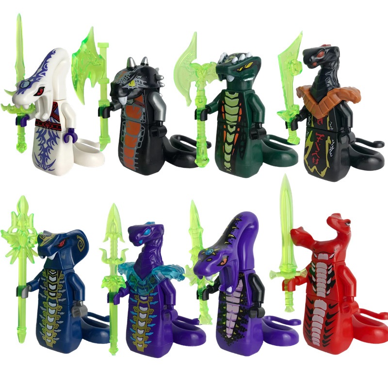 Mainan Blok Balok Bongkar Pasang Susun Rakit Figure Ninjago Ninja Go Snake Ular Skales Char Viper Ph