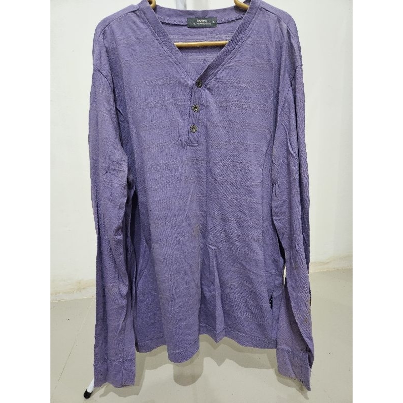 kaos lengan panjang ungu maru