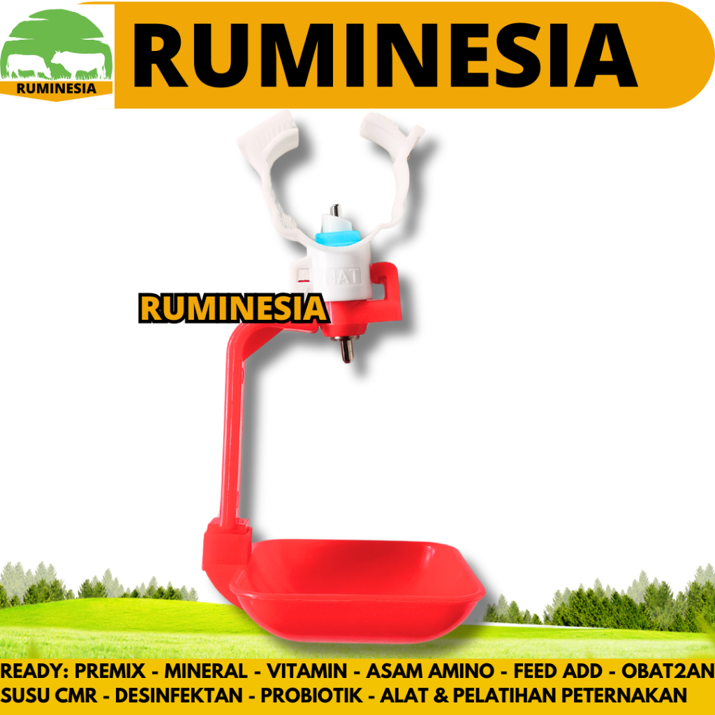 NIPPLE AYAM A9 MANGKOK MERAH PUTIH - Bongkar Pasang - Mangkok Nipel Ayam - Nepel Ayam A9 - Mangkok A