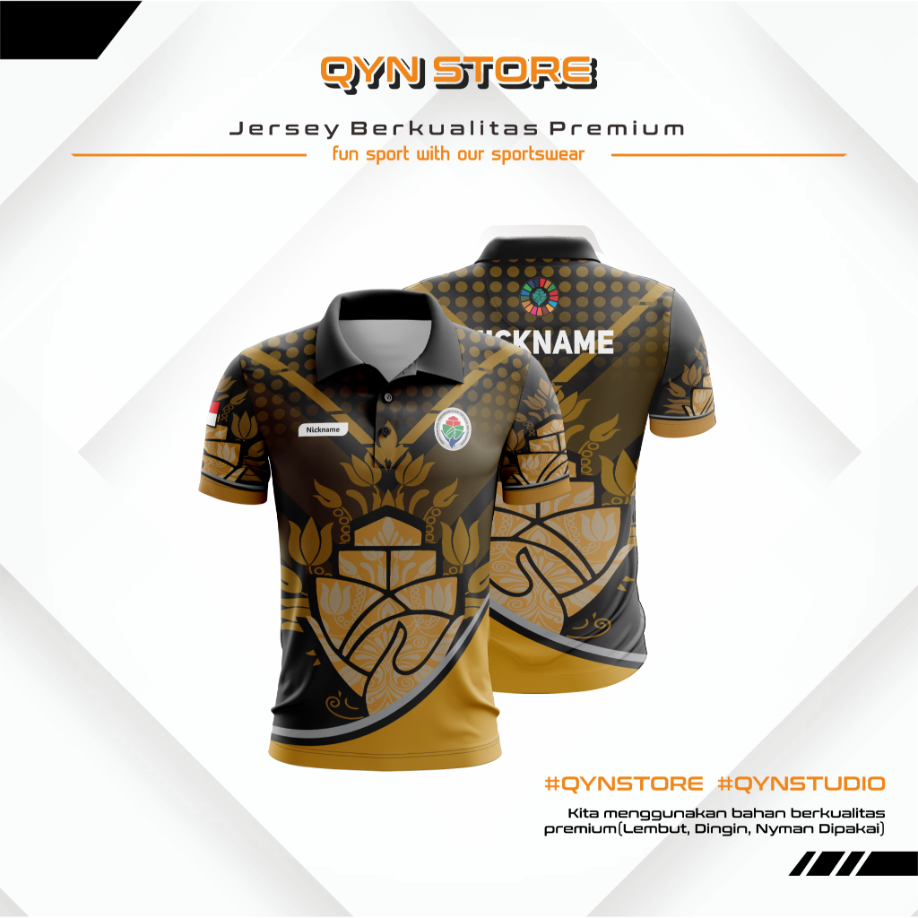 Kaos SDGS, Baju SDGS Perangkat Desa Kelurahab Jersey full Print