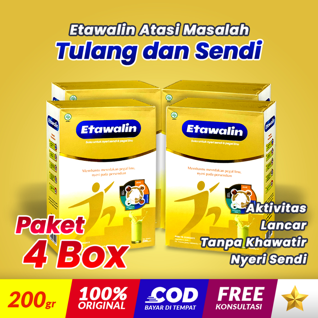 

4 BOX -Susu Kambing Etawa Atasi Rematik Nyeri Pengapuran Tulang Asam Urat